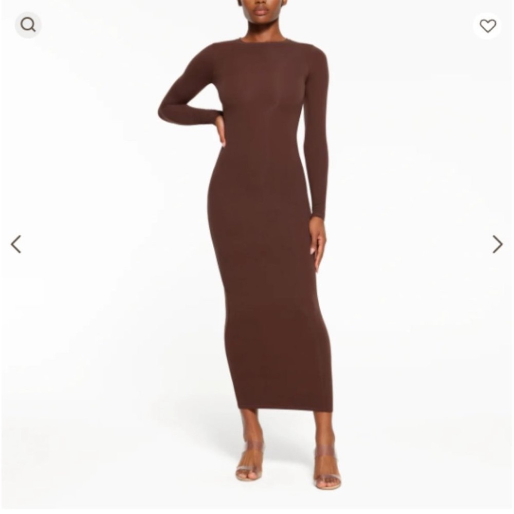 Skims brown maxi dress